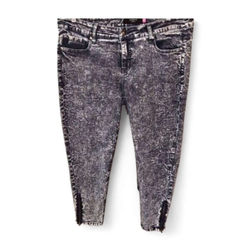 TORRID New Black Stone Washed Plus Size Skinny Ankle Zip Jeans Size 20